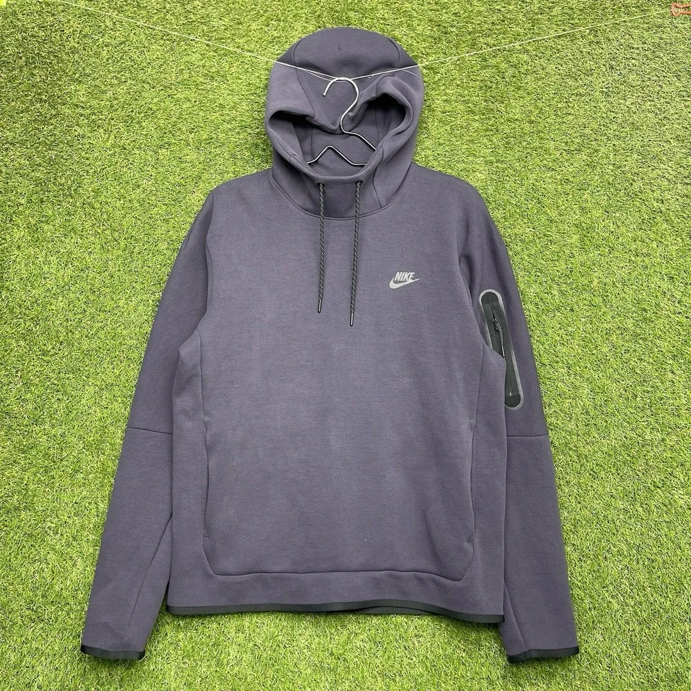 Nike Tech Fleece Hoodie Mens Medium Pullover Hoodie Cave Purple Shoulder Zip